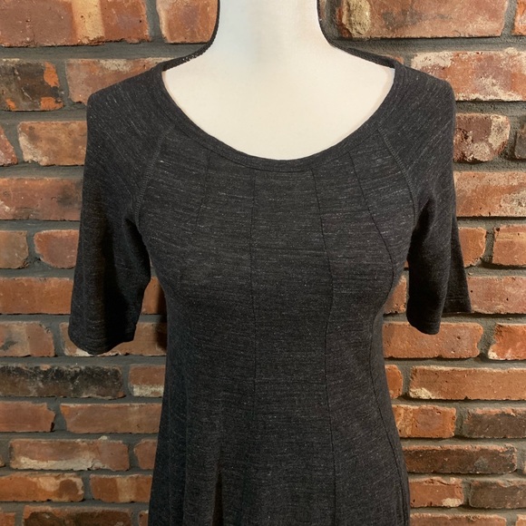 Ganni Swing Dress In Gray Winter Jersey -Sz S - Picture 3 of 8